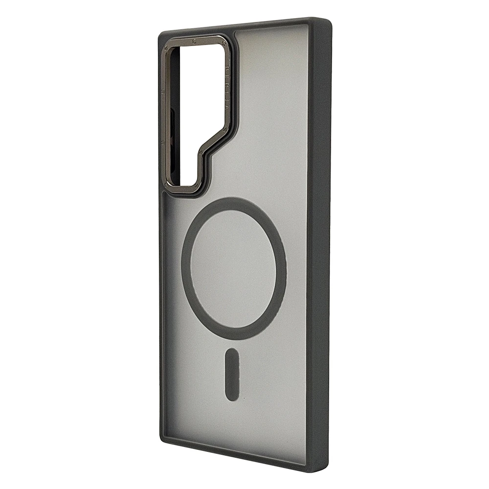 Husa spate pentru Samsung Galaxy S24 Ultra Berlia Matte Magsafe - Semitransparent/Gri