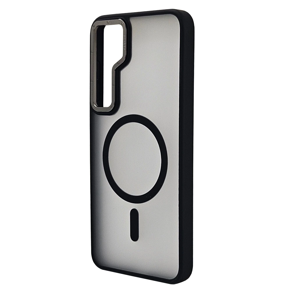 Husa spate pentru Samsung Galaxy S25 Plus Berlia Matte Magsafe - Semitransparent/Negru