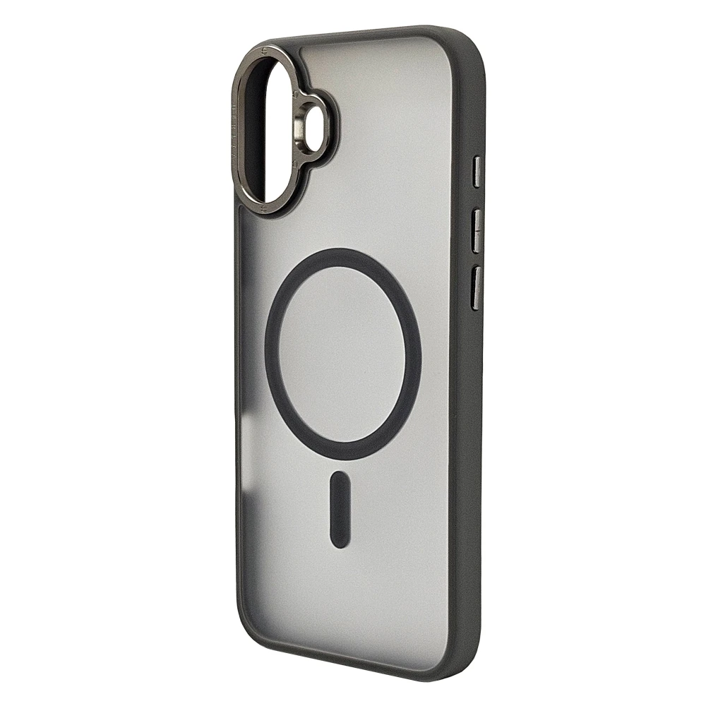 Husa spate pentru iPhone 16 Plus Berlia Matte Magsafe - Semitransparent/Gri