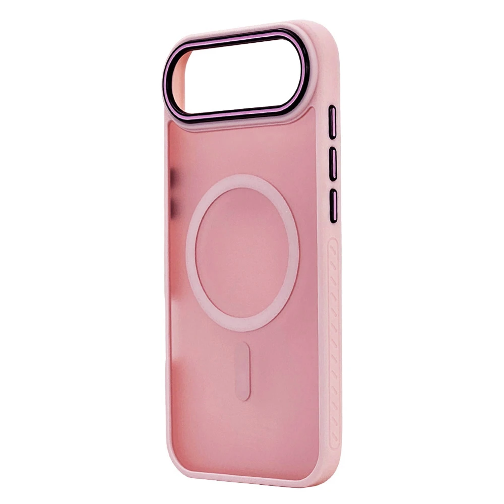 Husa spate pentru iPhone 17 Air Matte Case Magsafe - Semitransparent/Roz