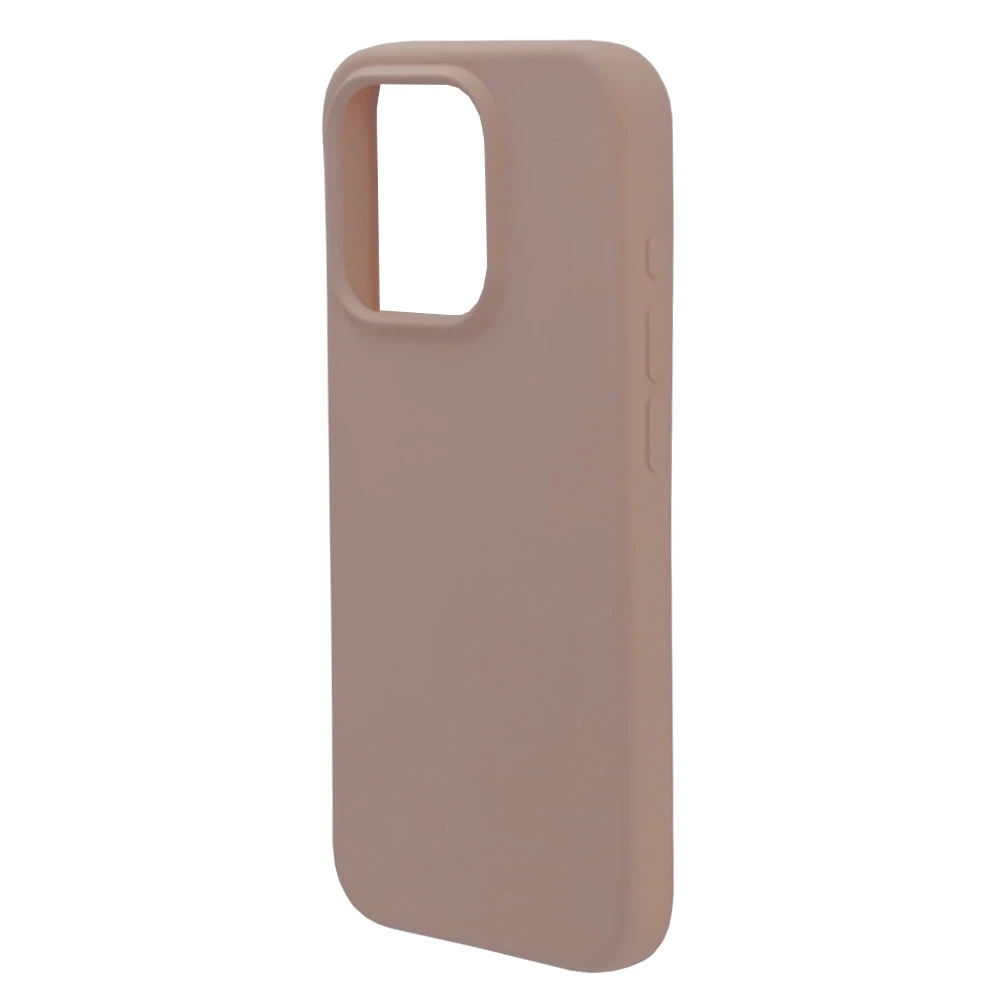 Husa spate pentru iPhone 15 Pro Silicon Line - Roz Pudrat