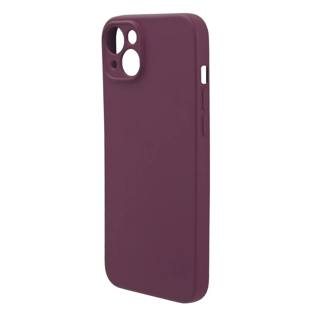 Husa spate pentru iPhone 15 Plus Silicon Line - Grena