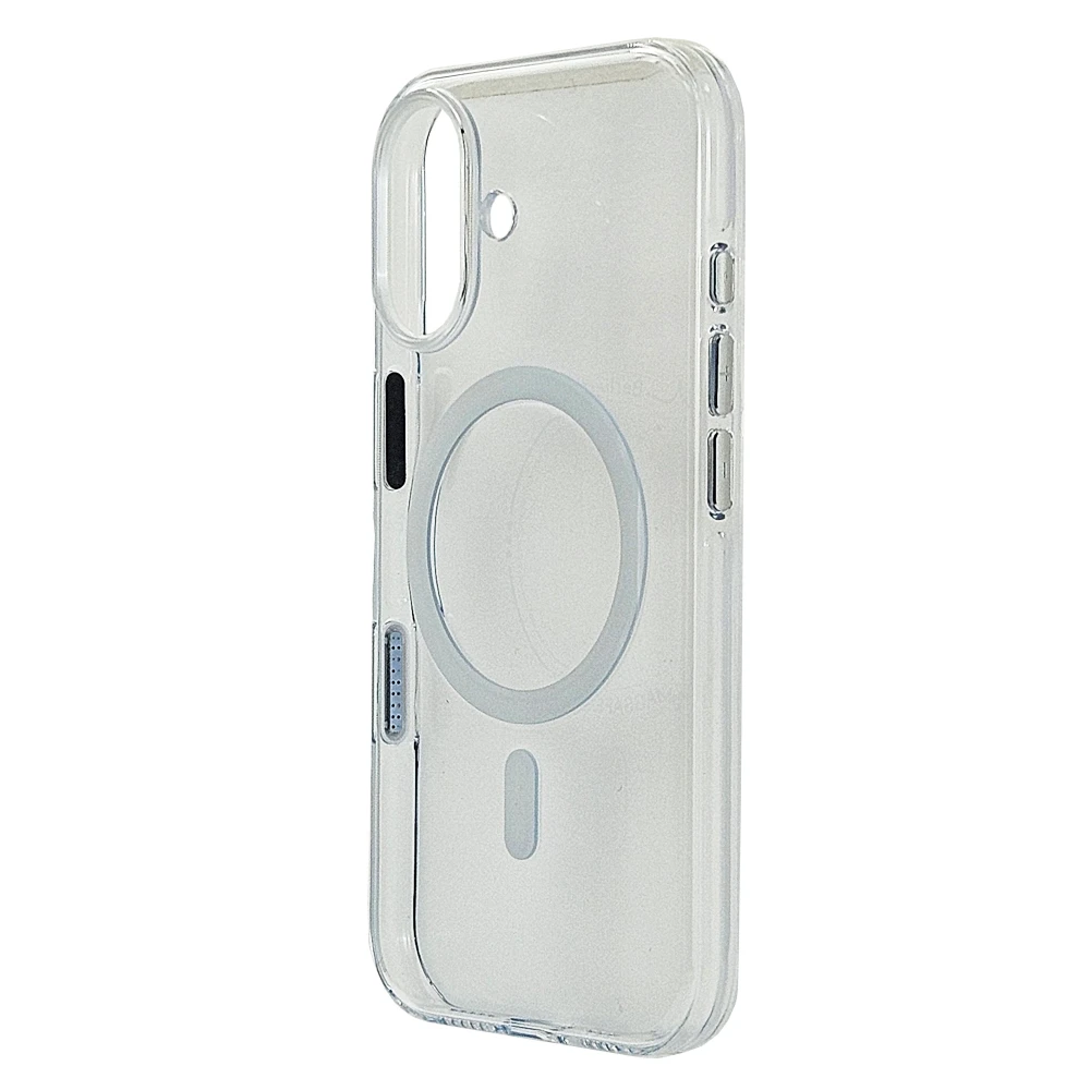 Husa spate pentru iPhone 17 Berlia Sheen Magsafe - Transparent/Alb