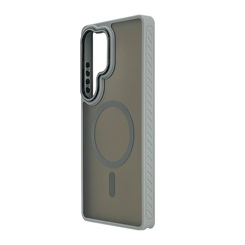 Husa spate pentru Samsung Galaxy S25 Ultra Matte Case Magsafe - Semitransparent/Gri