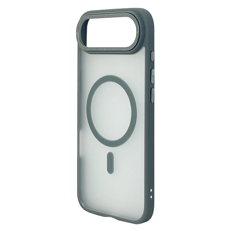 Husa spate pentru iPhone 17 Air Berlia Matte Magsafe - Semitransparent/Gri