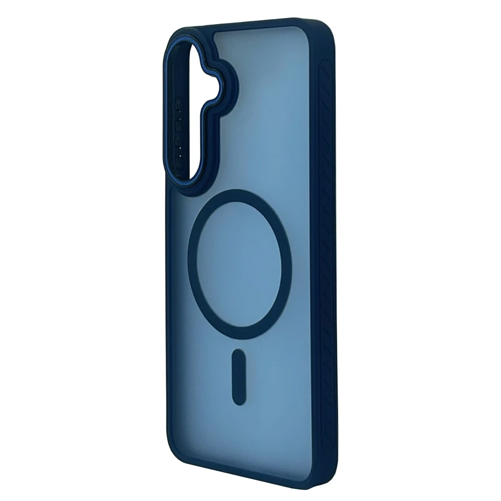 Husa spate pentru Samsung Galaxy S25 FE Matte Case Magsafe - Semitransparent/Albastru