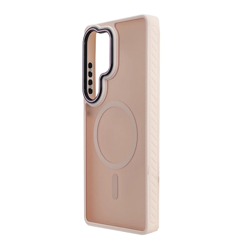 Husa spate pentru Samsung Galaxy S26 Ultra Matte Case Magsafe - Semitransparent/Roz