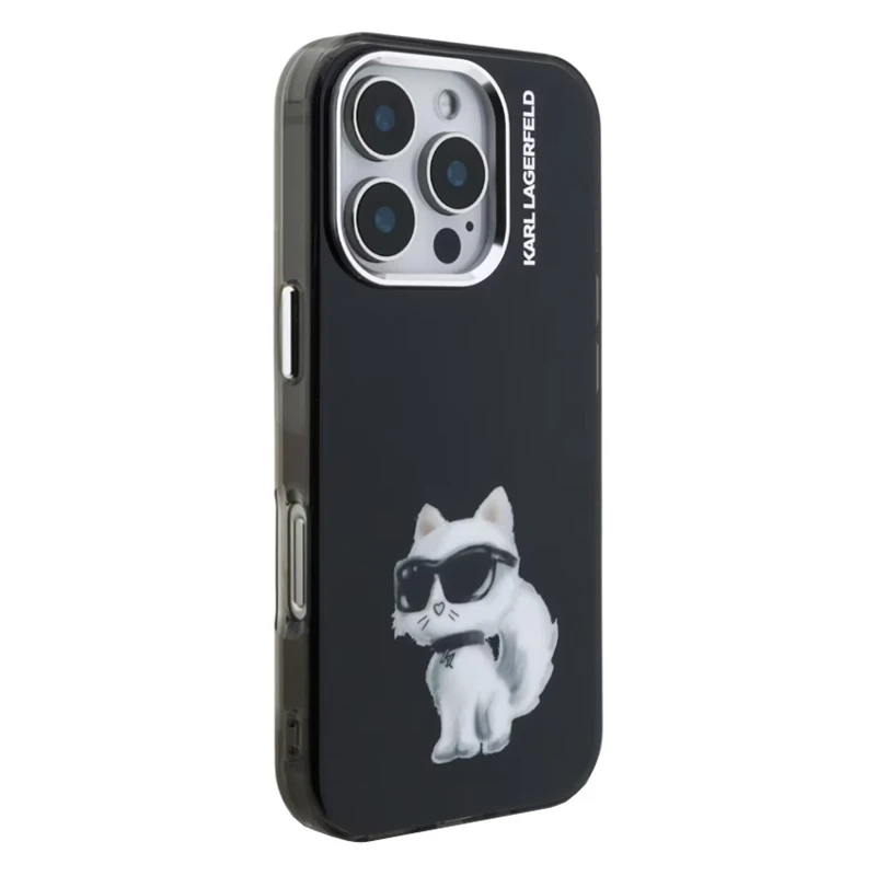 Husa spate pentru iPhone 16 Pro Max Karl Lagerfeld Aquarelle - Negru
