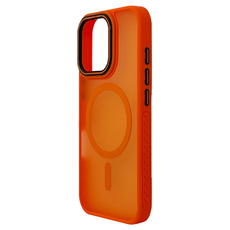 Husa spate pentru iPhone 16 Pro Max Matte Case Magsafe - Semitransparent/Orange
