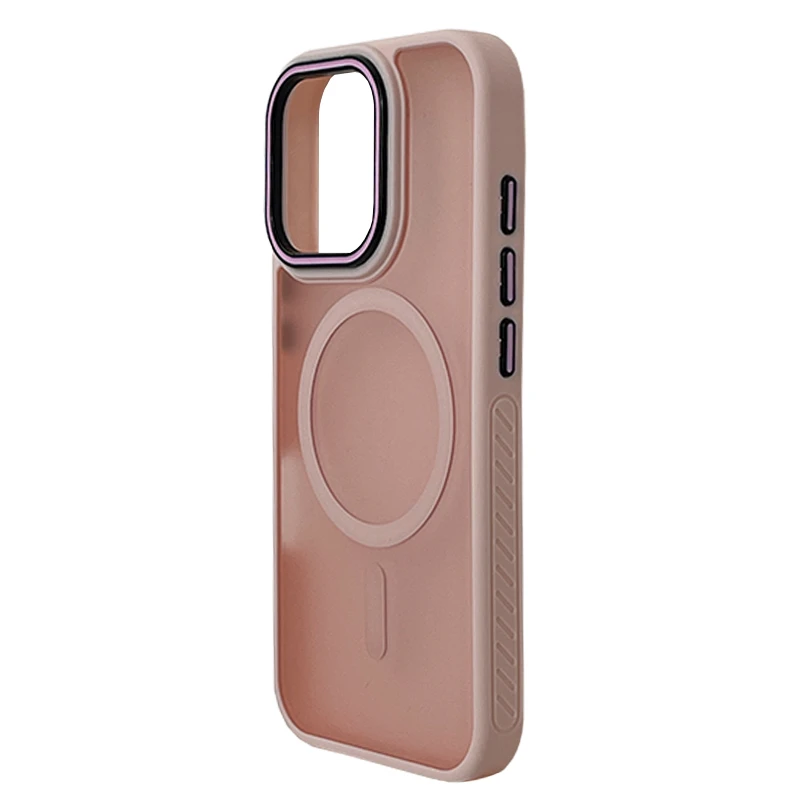 Husa spate pentru iPhone 16 Pro Max Matte Case Magsafe - Semitransparent/Rose