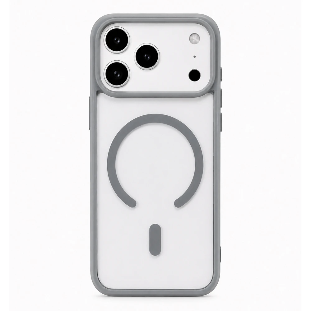 Husa spate pentru iPhone 17 Pro Max Berlia Magsafe Color - Gri