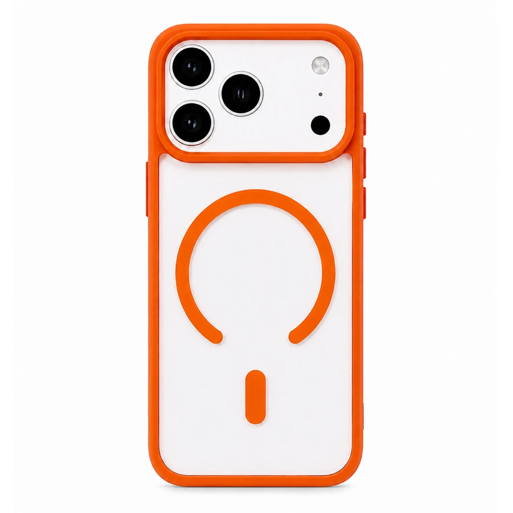 Husa spate pentru iPhone 17 Pro Max Berlia Magsafe Color - Portocaliu